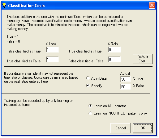 Classification Costs